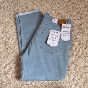 DUER Women's Light Blue Ankle Jeans